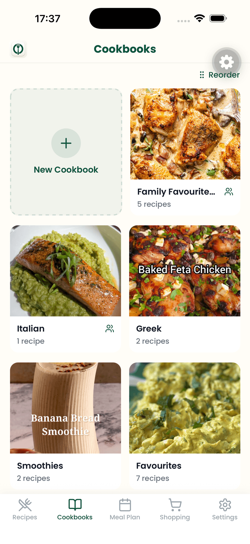 Cookbooks in PlateSync